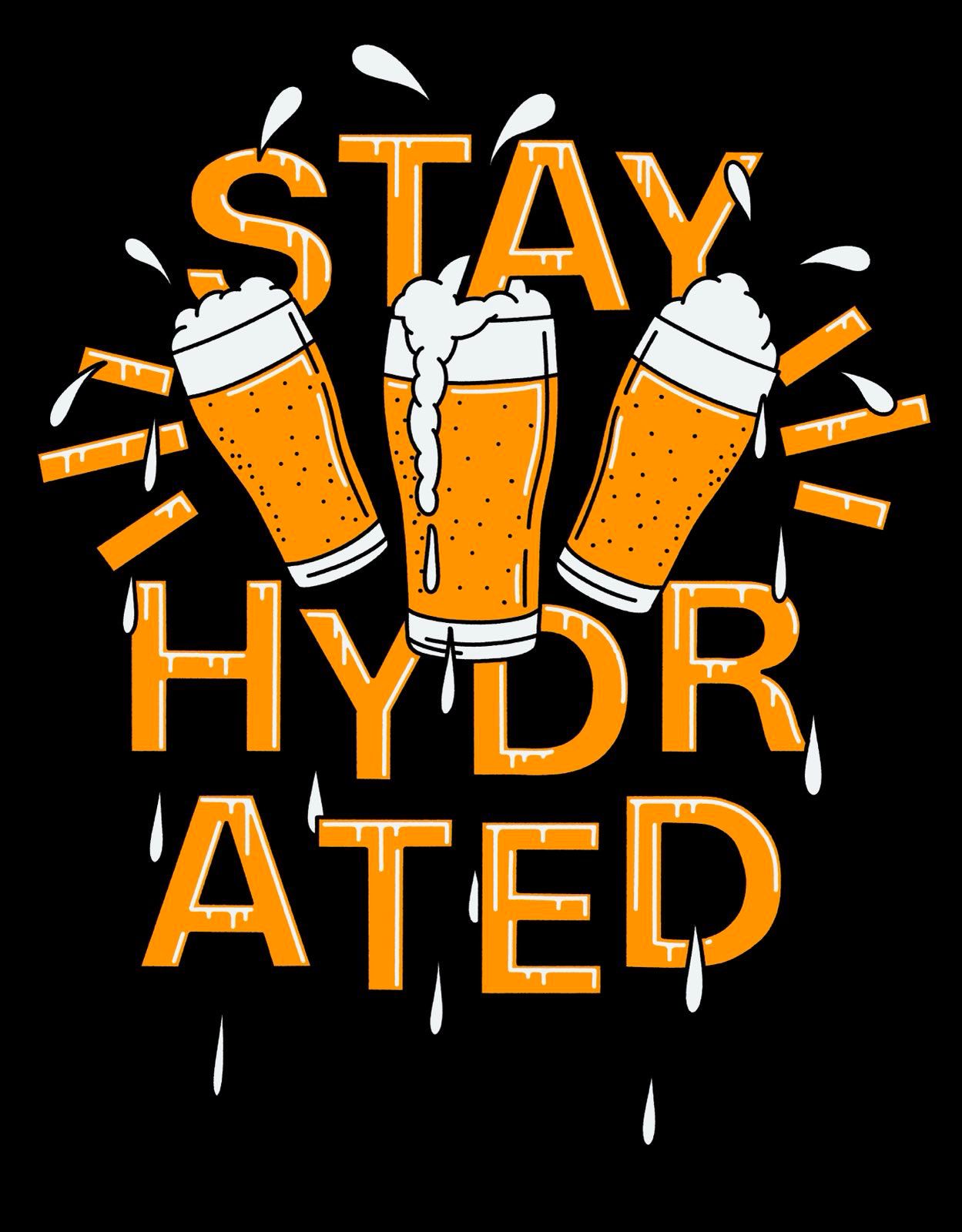 SinghBräu Sweatshirt "stay hydrated" black